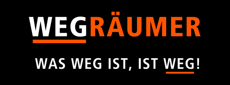 was weg ist, ist weg! banner